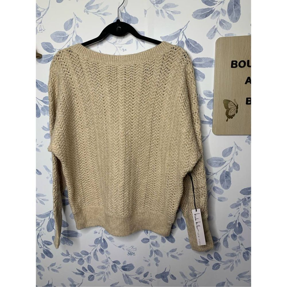 Nicole Miller Cream Knit Sweater NWT Size XS